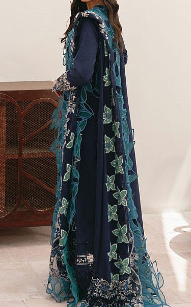 Marjjan Navy Blue Lawn Suit | Pakistani Lawn Dress in USA- Image 2