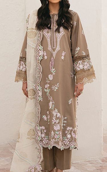 Marjjan Beige Lawn Suit | Pakistani Lawn Dress in USA- Image 1