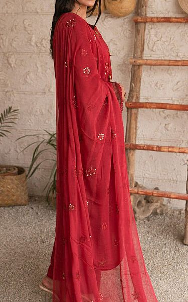 Marjjan Red Lawn Suit | Pakistani Lawn Suits- Image 2