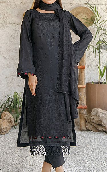 Marjjan Black Lawn Suit | Pakistani Lawn Dress in USA- Image 1