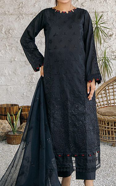 Marjjan Black Lawn Suit | Pakistani Lawn Dress in USA- Image 1