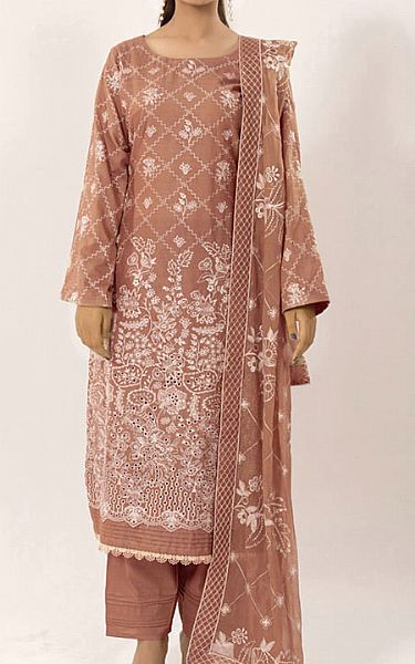 Marjjan Tan Lawn Suit | Pakistani Lawn Dress in USA- Image 1