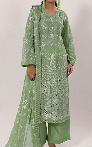 Marjjan Green Lawn Suit | Pakistani Lawn Dress in USA- Image 1