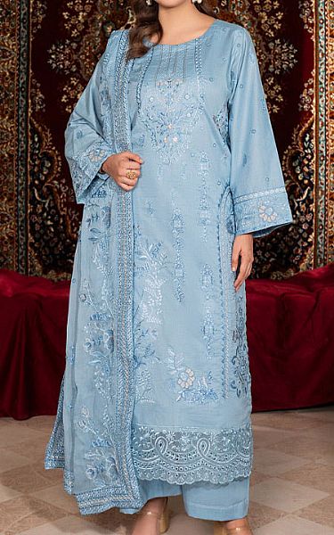 Marjjan Turquoise Lawn Suit | Pakistani Lawn Dress in USA- Image 1