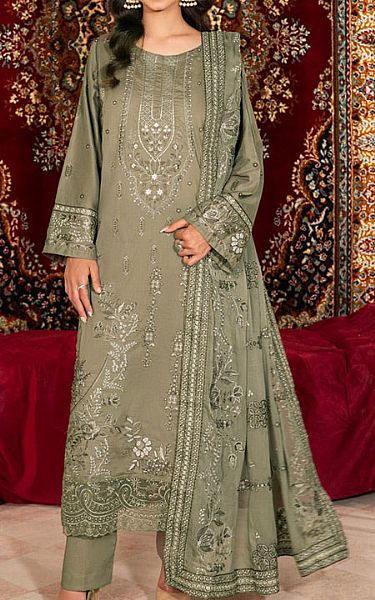 Marjjan Sage Lawn Suit | Pakistani Lawn Dress in USA- Image 1