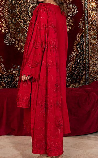 Marjjan Red Lawn Suit | Pakistani Lawn Dress in USA- Image 2