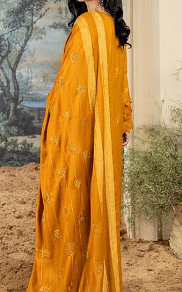 Marjjan Mustard Wool Suit | Pakistani Winter Dresses- Image 2