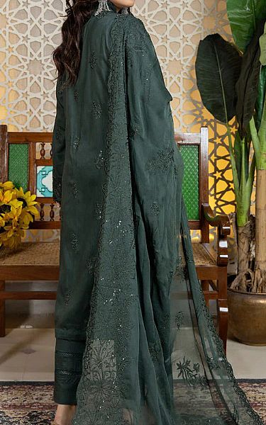 Marjjan Phthalo Green Viscose Suit | Pakistani Dresses in USA- Image 2