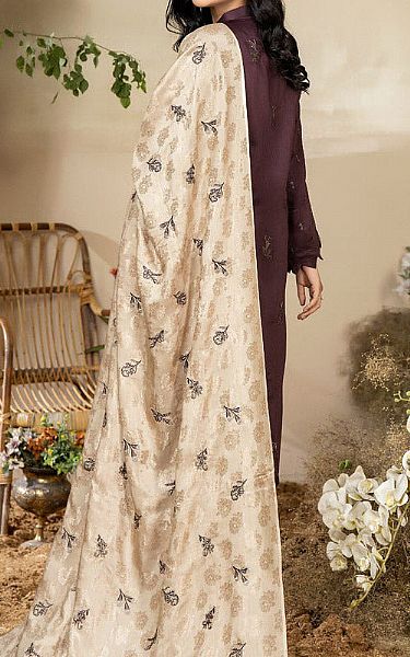 Marjjan Plum Viscose Suit | Pakistani Winter Dresses- Image 2