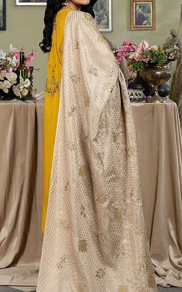 Marjjan Mustard Viscose Suit | Pakistani Winter Dresses- Image 2