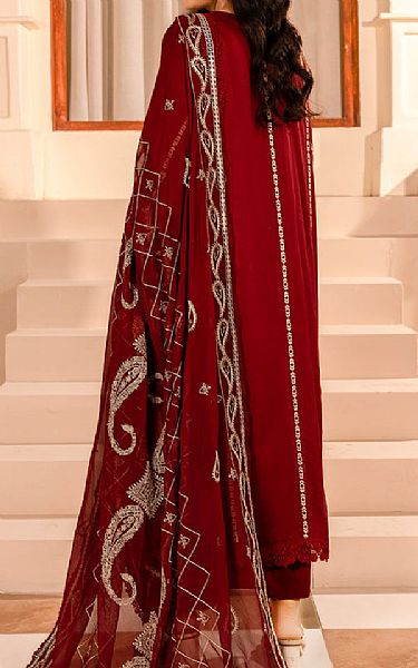 Marjjan Maroon Viscose Suit | Pakistani Winter Dresses in USA- Image 2
