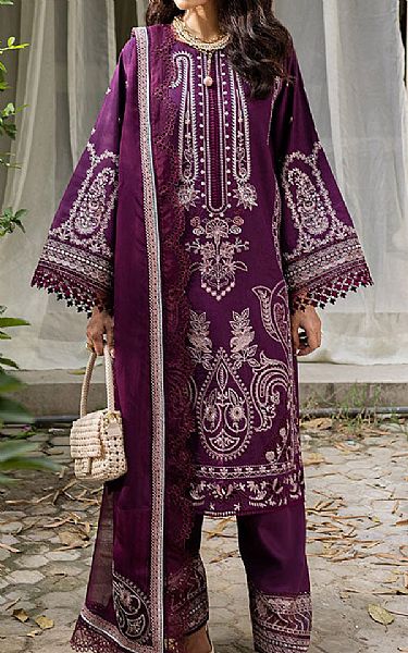 Marjjan Egg Plant Karandi Suit | Pakistani Winter Dresses in USA- Image 1