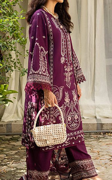 Marjjan Egg Plant Karandi Suit | Pakistani Winter Dresses in USA- Image 2