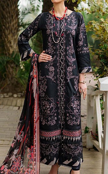 Marjjan Black Lawn Suit | Pakistani Lawn Suits- Image 1