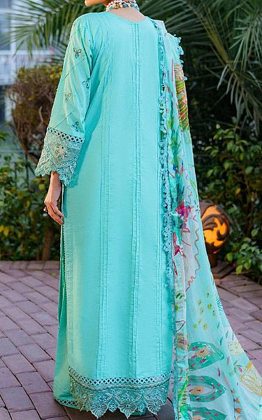 Marjjan Turquoise Lawn Suit | Pakistani Lawn Suits- Image 2