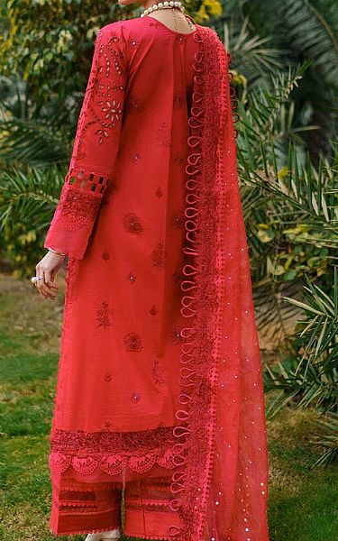 Marjjan Deep Red Lawn Suit | Pakistani Lawn Suits- Image 2
