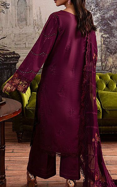 Marjjan Egg Plant Karandi Suit | Pakistani Winter Dresses in USA- Image 2