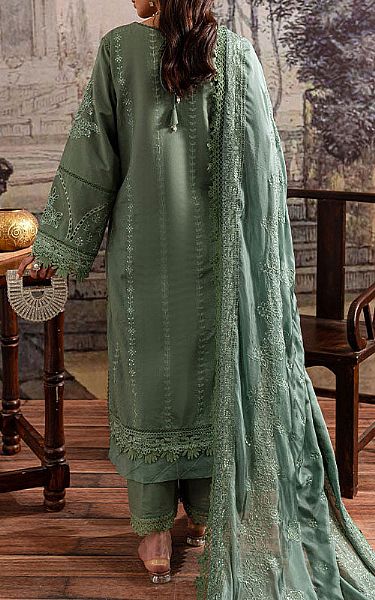 Marjjan Leaf Green Karandi Suit | Pakistani Winter Dresses in USA- Image 2
