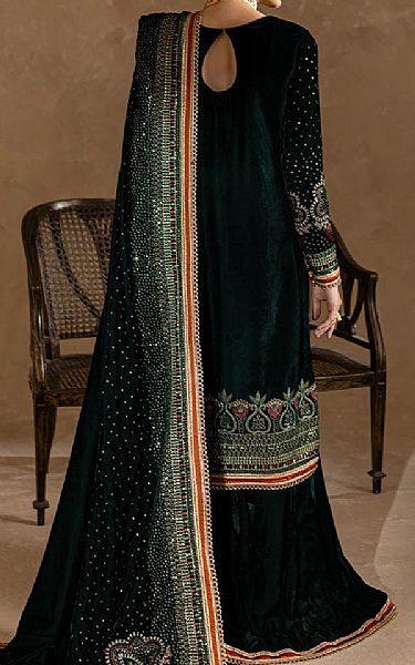 Marjjan Green Velvet Suit | Pakistani Winter Dresses in USA- Image 2