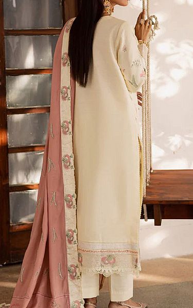 Marjjan Off-white Khaddar Suit | Pakistani Winter Dresses in USA- Image 2