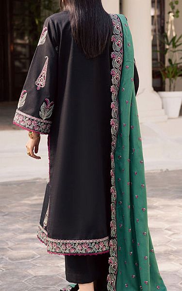 Marjjan Black Khaddar Suit | Pakistani Winter Dresses in USA- Image 2