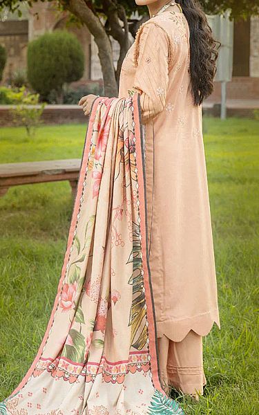 Marjjan Light Peach Wool Suit | Pakistani Dresses in USA- Image 2