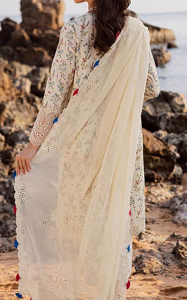 Marjjan Off-white Lawn Suit | Pakistani Lawn Dress in USA- Image 2