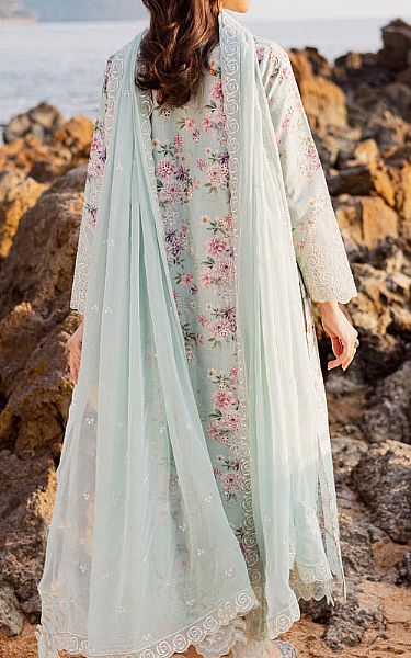 Marjjan Light Turquoise Lawn Suit | Pakistani Lawn Dress in USA- Image 2
