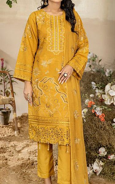 Marjjan Mustard Karandi Suit | Pakistani Winter Dresses- Image 1
