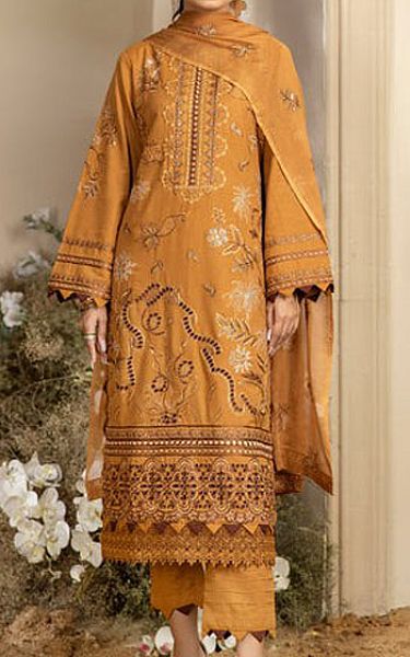 Marjjan Orange Karandi Suit | Pakistani Winter Dresses- Image 1