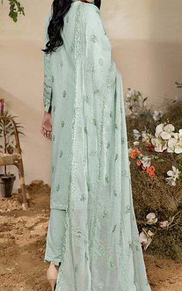 Marjjan Light Blue Karandi Suit | Pakistani Winter Dresses- Image 2