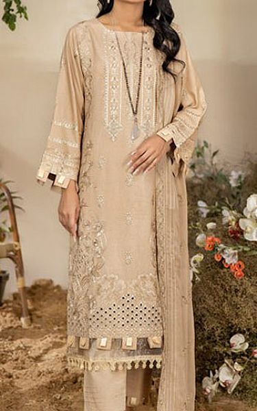 Marjjan Ivory Karandi Suit | Pakistani Winter Dresses- Image 1