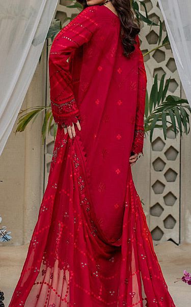 Marjjan Scarlet Lawn Suit | Pakistani Lawn Suits- Image 2