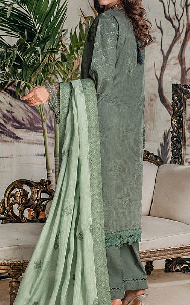 Marjjan Sage Green Lawn Suit | Pakistani Lawn Suits- Image 2