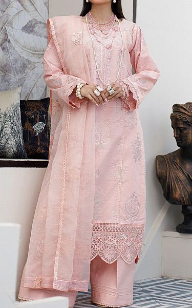 Marjjan Baby Pink Lawn Suit | Pakistani Lawn Suits- Image 1