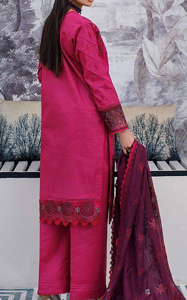 Marjjan Hot Pink Lawn Suit | Pakistani Lawn Suits- Image 2