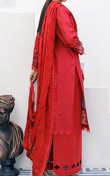 Marjjan Red Lawn Suit | Pakistani Lawn Suits- Image 2