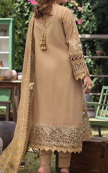 Marjjan Tan Lawn Suit | Pakistani Lawn Dress in USA- Image 2