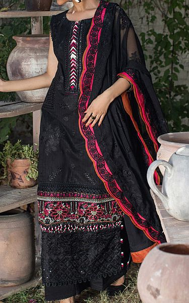 Marjjan Black Lawn Suit | Pakistani Lawn Dress in USA- Image 1