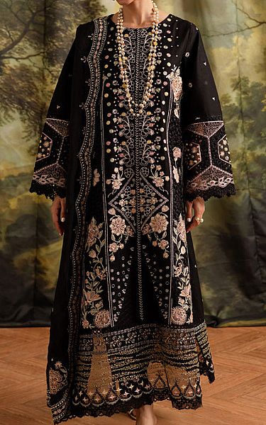 Marjjan Black Lawn Suit | Pakistani Lawn Dress in USA- Image 1