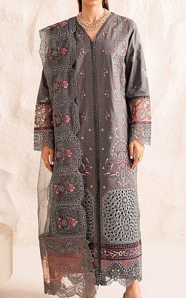 Marjjan Grey Lawn Suit | Pakistani Lawn Dress in USA- Image 1