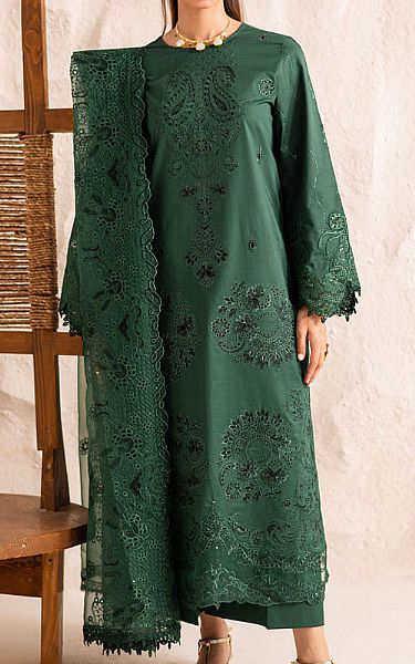Marjjan Green Lawn Suit | Pakistani Lawn Dress in USA- Image 1
