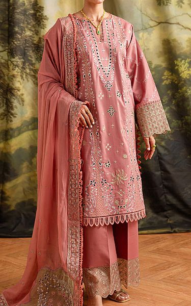 Marjjan Tea Pink Lawn Suit | Pakistani Lawn Dress in USA- Image 1