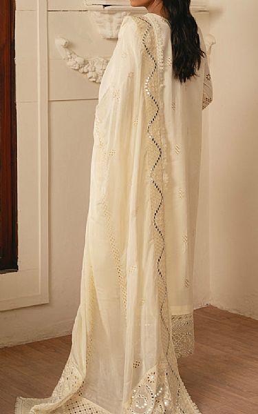 Marjjan Off White Lawn Suit | Pakistani Lawn Dress in USA- Image 2
