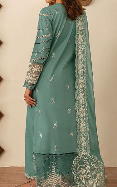 Marjjan Viridian Green Lawn Suit | Pakistani Lawn Dress in USA- Image 2