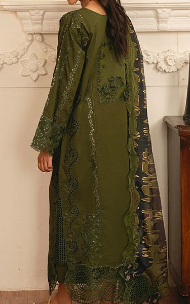 Marjjan Army Green Lawn Suit | Pakistani Lawn Dress in USA- Image 2
