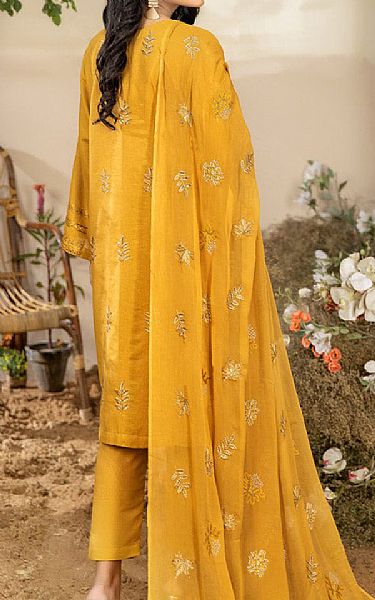Marjjan Mustard Karandi Suit | Pakistani Winter Dresses in USA- Image 2