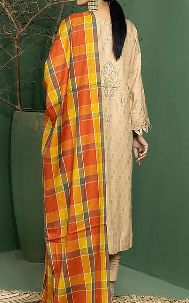 Marjjan Tan Wool Suit | Pakistani Winter Dresses- Image 2