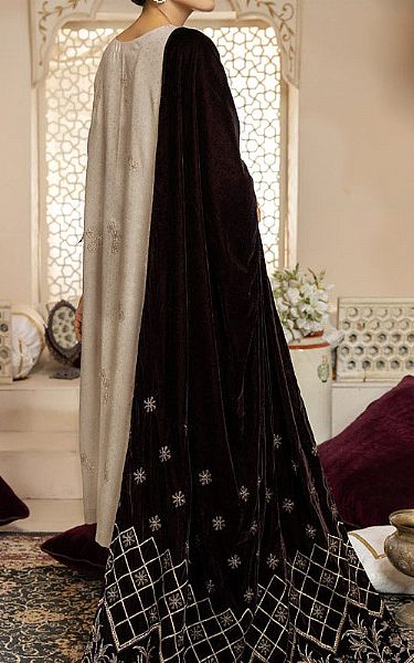 Marjjan Beige Wool Suit | Pakistani Winter Dresses- Image 2