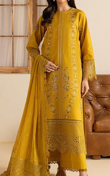 Marjjan Golden Yellow Lawn Suit | Pakistani Lawn Dress in USA- Image 1